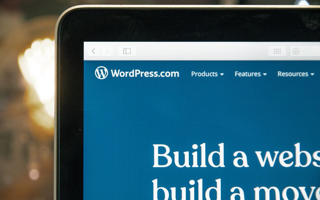 Bildschirm mit WordPress-Startseite